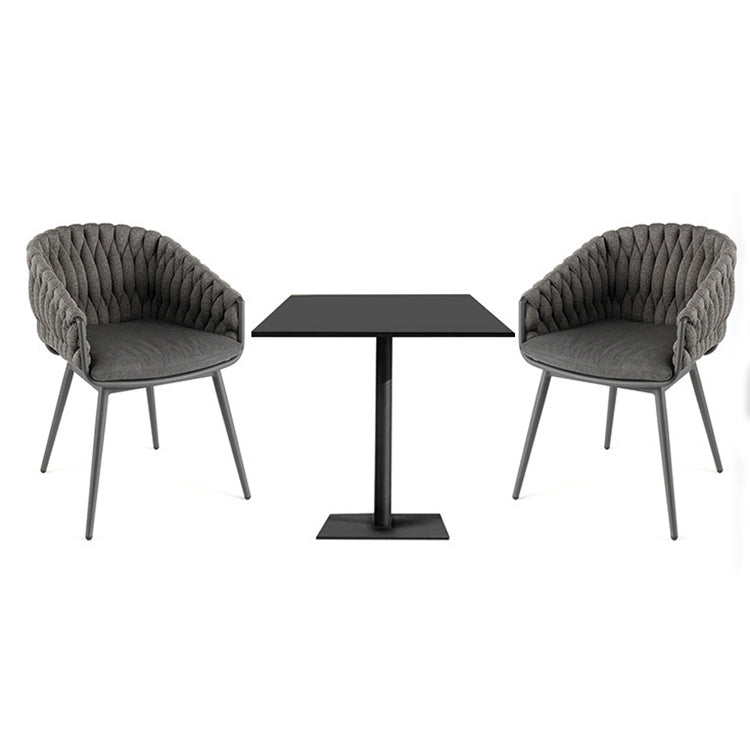 Boho Style 1/2/7 Pieces Dining Set Metal Dining Table Set for Outdoor