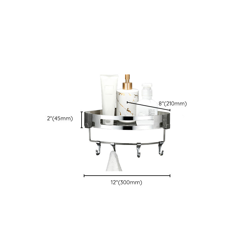 Modern Bathroom Hardware Set Silver Bath Shelf Bath Hardware Set