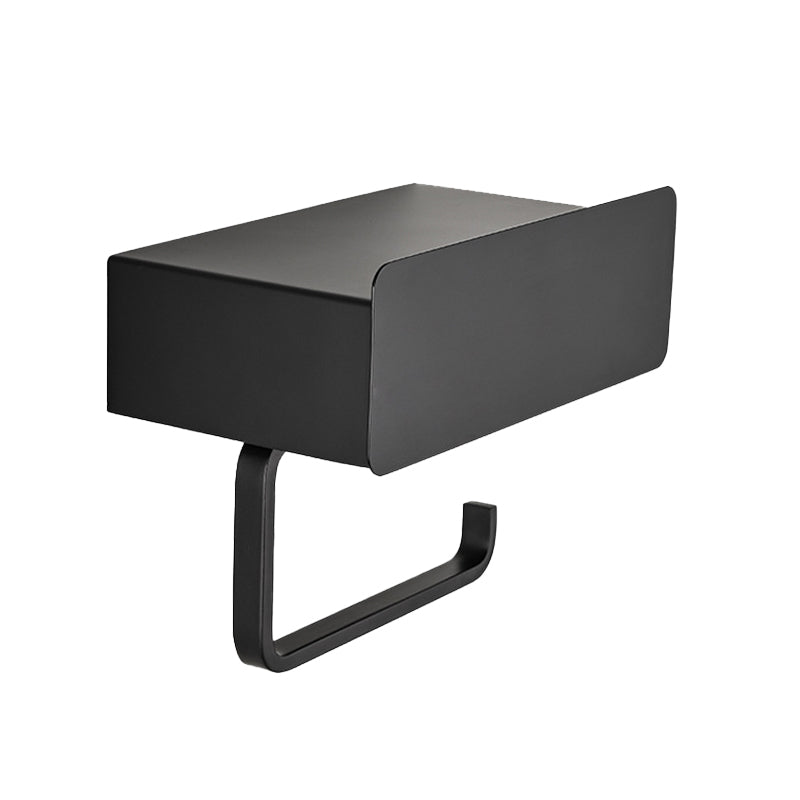 2 Piece Stainless Steel Classic Bathroom Accessory Set Black & Chrome Paper Holder