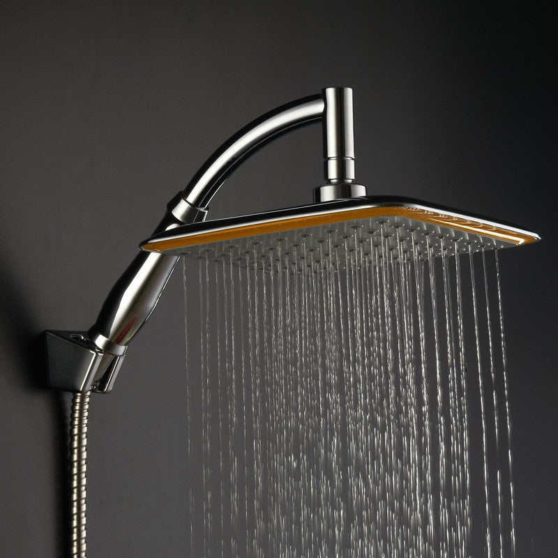 Modern Square Shower Head Combo Chrome Rain Fall Shower Head