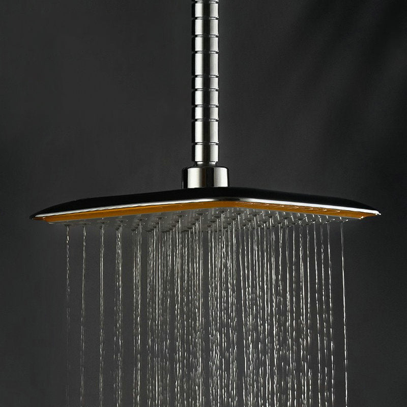 Modern Square Shower Head Combo Chrome Rain Fall Shower Head