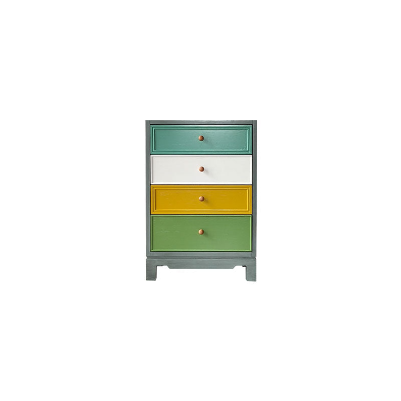 Vertical Nautical Storage Chest Bedroom Solid Wood Chest with Drawers