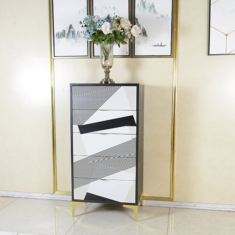 15.6-inch W Solid Wood Storage Chest Classic Glam Dresser with 3/5/6 Drawers