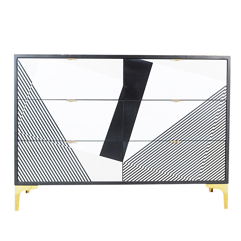 15.6-inch W Solid Wood Storage Chest Classic Glam Dresser with 3/5/6 Drawers