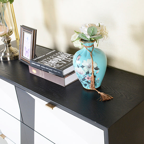 15.6-inch W Solid Wood Storage Chest Classic Glam Dresser with 3/5/6 Drawers