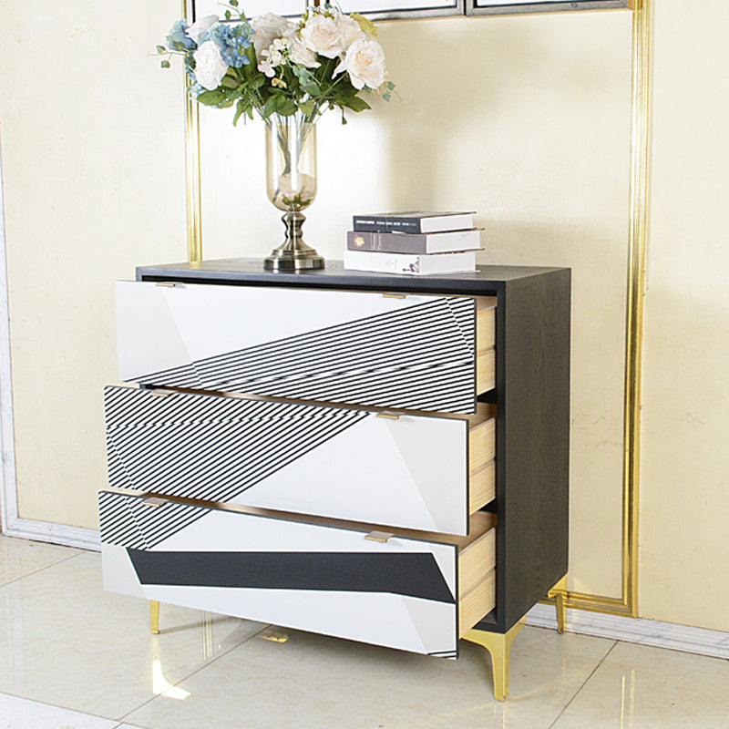 15.6-inch W Solid Wood Storage Chest Classic Glam Dresser with 3/5/6 Drawers