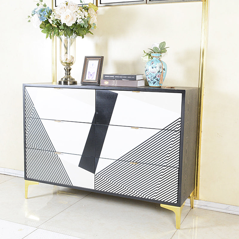 15.6-inch W Solid Wood Storage Chest Classic Glam Dresser with 3/5/6 Drawers