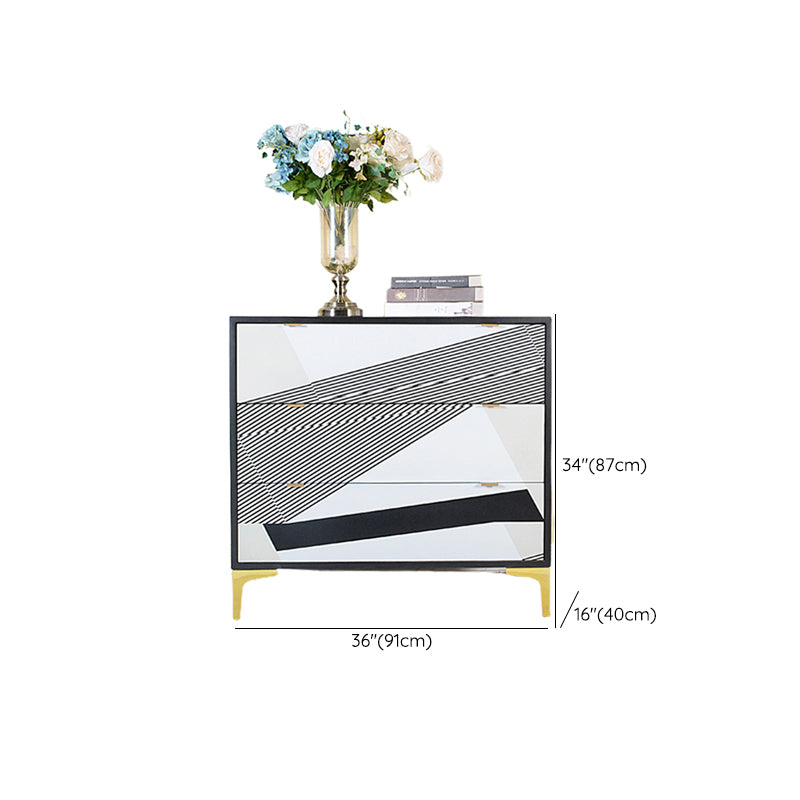 15.6-inch W Solid Wood Storage Chest Classic Glam Dresser with 3/5/6 Drawers