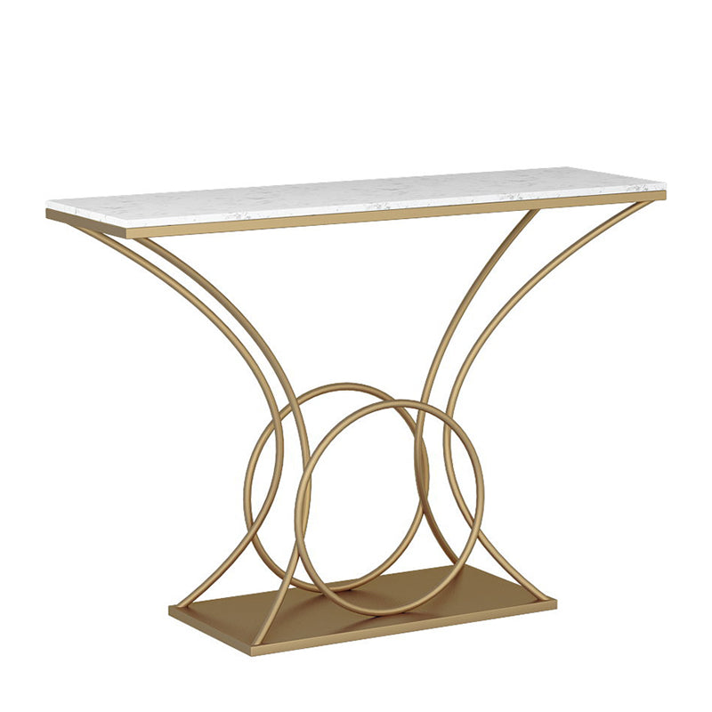 Marble Glam Console Table 31.5" Tall 1-shelf Accent Table for Hall