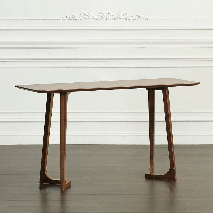 Mid-Century Modern Console Table 29.53" Tall Solid Wood End Table for Hall