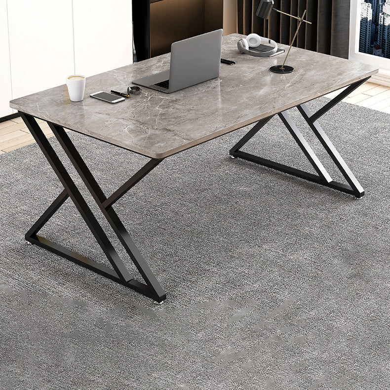 29.25-inch H Industrial Writing Desk Stone Office Desk for Home