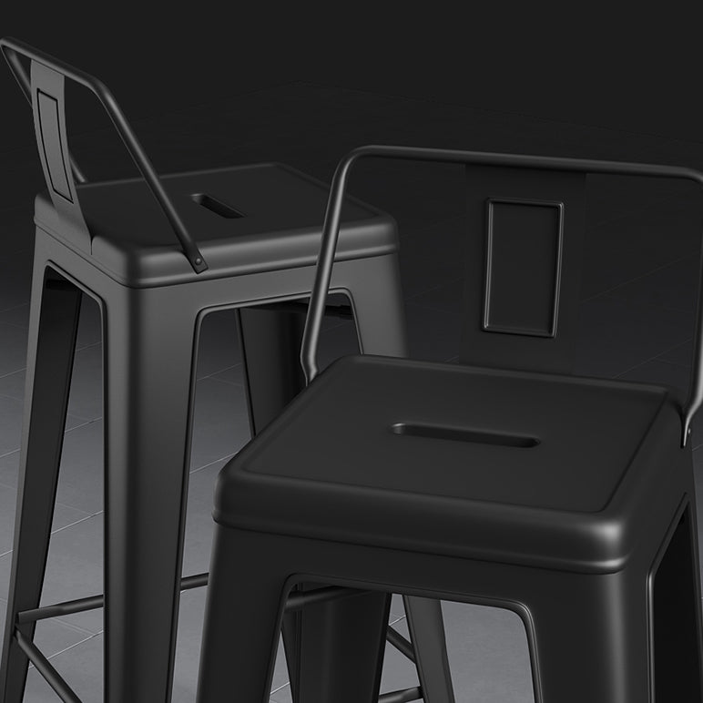 Industrial Style Metal Bar Stool Backrest Counter Stool for Restaurant and Bristol