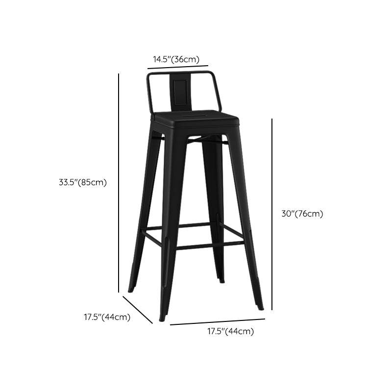 Industrial Style Metal Bar Stool Backrest Counter Stool for Restaurant and Bristol