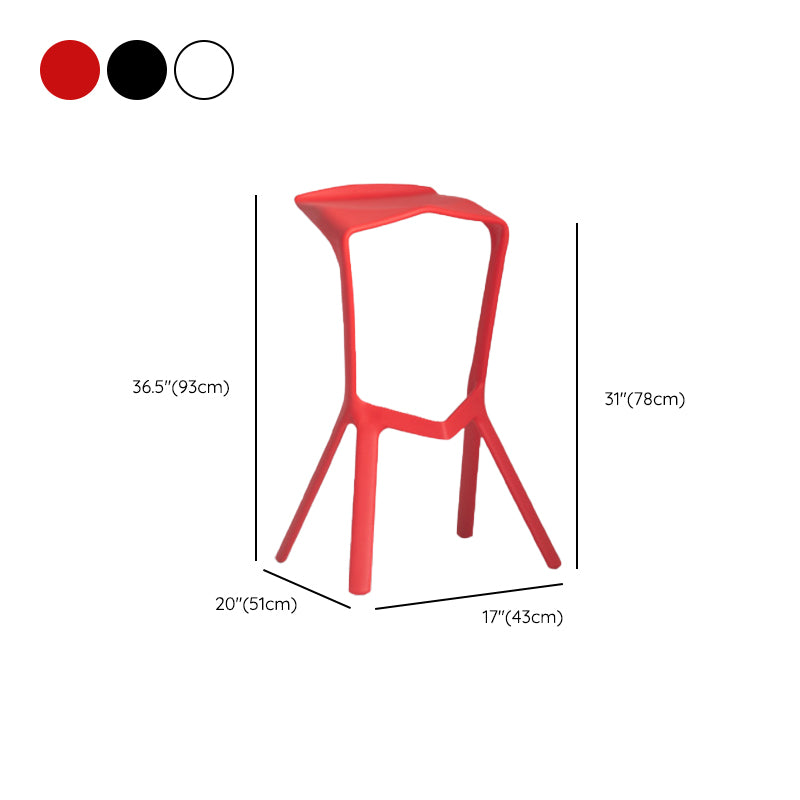 Industrial Plastic Bar Stool Indoor Stackable Bar Height Stool