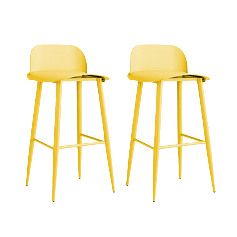 Modern Style Metal Bar Stool Plastic Low Back Counter Stool for Indoor