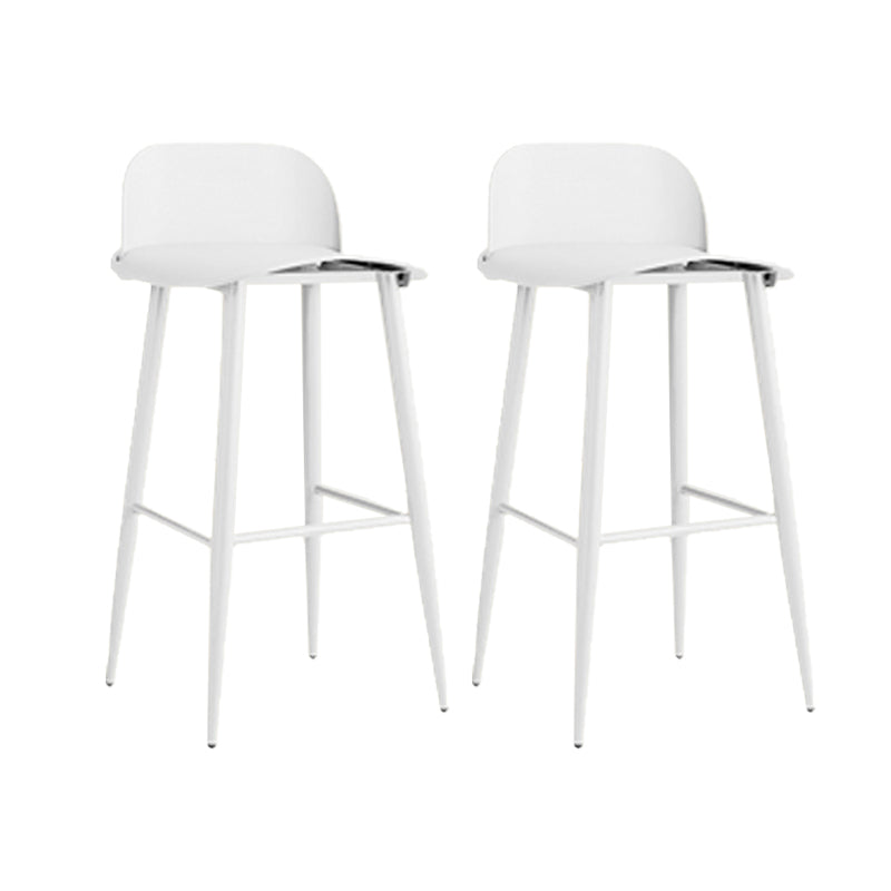 Modern Style Metal Bar Stool Plastic Low Back Counter Stool for Indoor