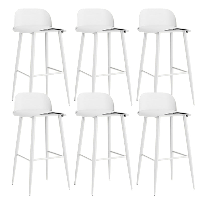 Modern Style Metal Bar Stool Plastic Low Back Counter Stool for Indoor