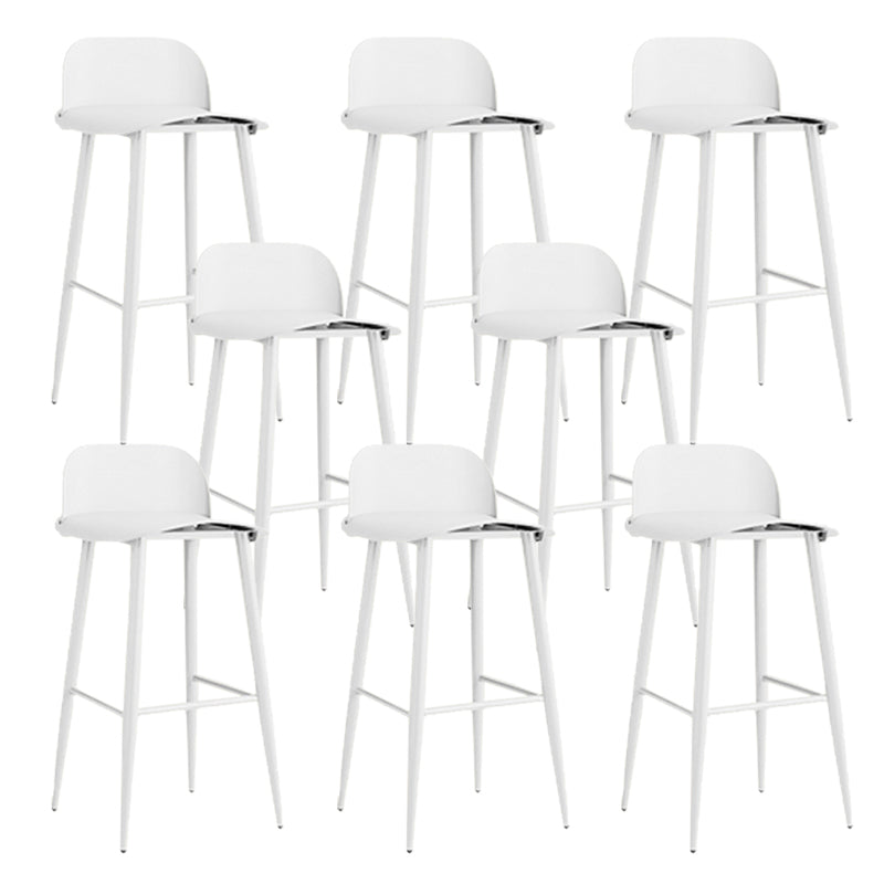 Modern Style Metal Bar Stool Plastic Low Back Counter Stool for Indoor