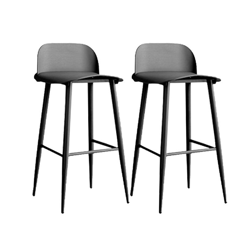 Modern Style Metal Bar Stool Plastic Low Back Counter Stool for Indoor