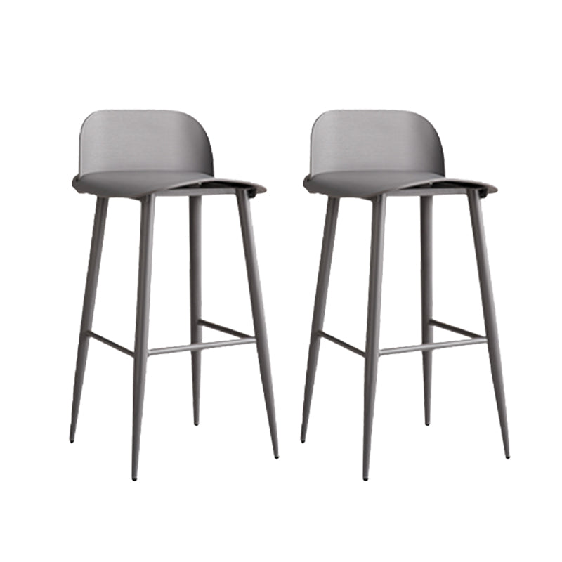 Modern Style Metal Bar Stool Plastic Low Back Counter Stool for Indoor