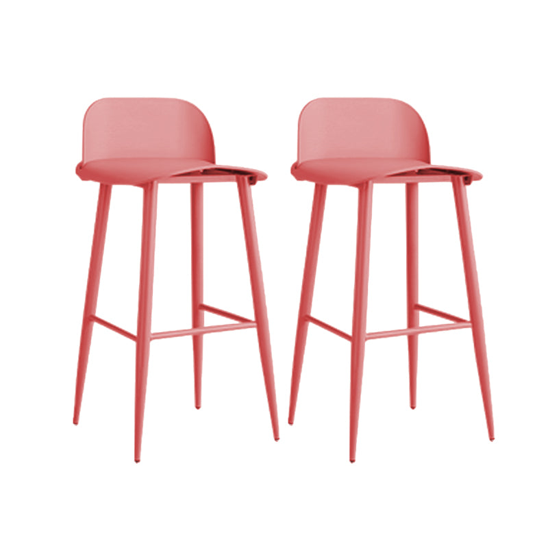 Modern Style Metal Bar Stool Plastic Low Back Counter Stool for Indoor