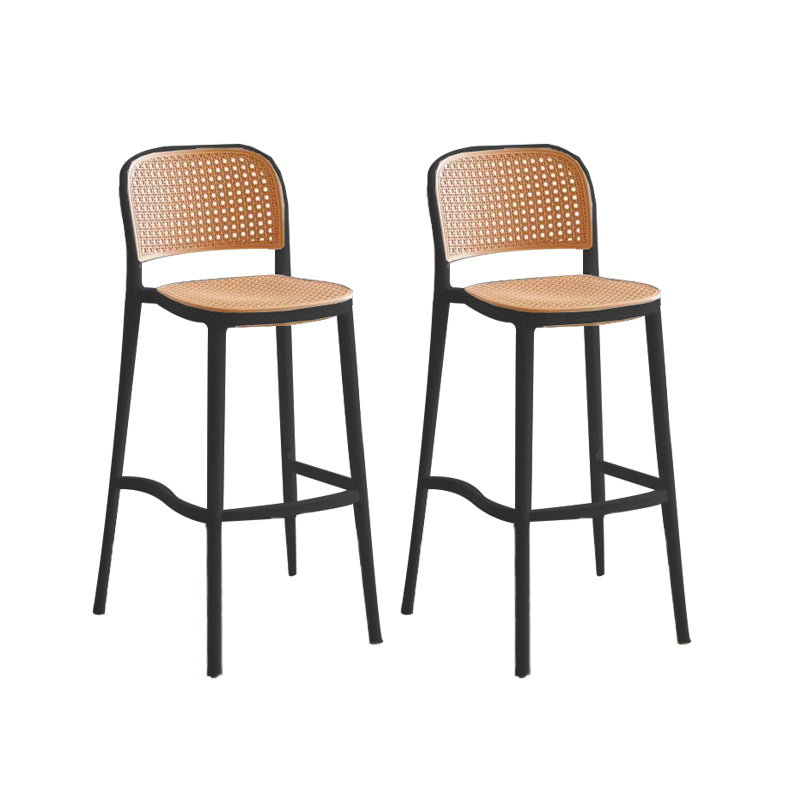 Industrial Style Plastic Bar Stool Backrest Counter Stool for Restaurant and Bristol
