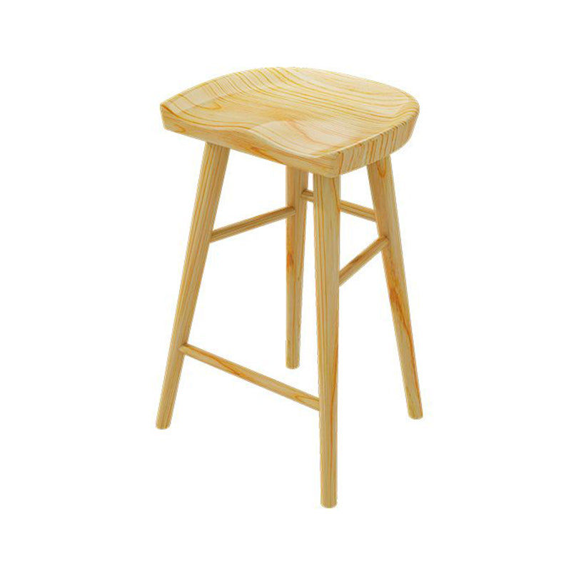 Industrial Solid Wood Bar Stool Backless Counter Stool for Restaurant and Bristol