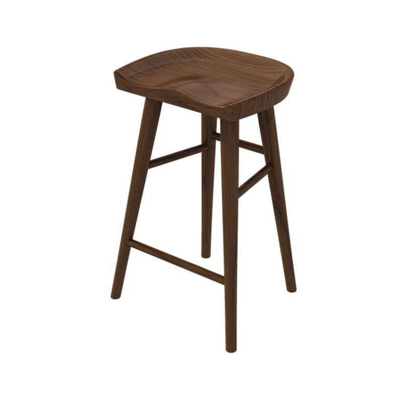 Industrial Solid Wood Bar Stool Backless Counter Stool for Restaurant and Bristol