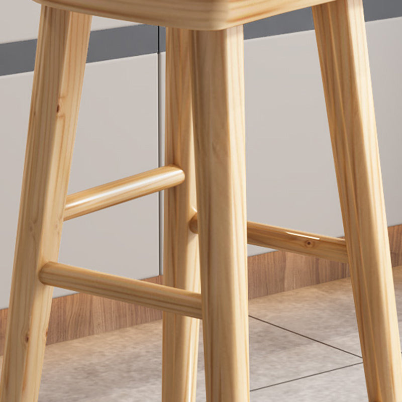 Industrial Solid Wood Bar Stool Backless Counter Stool for Restaurant and Bristol