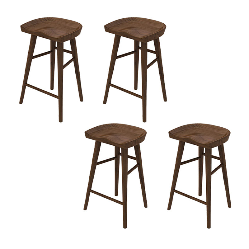Industrial Solid Wood Bar Stool Backless Counter Stool for Restaurant and Bristol