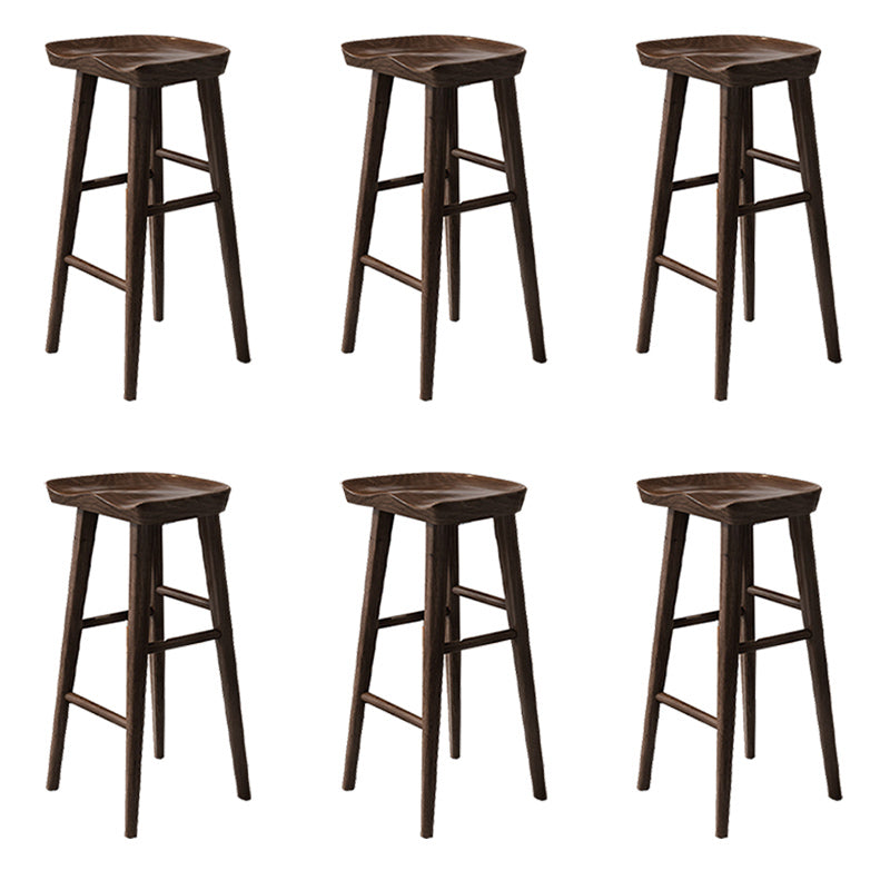 Industrial Solid Wood Bar Stool Backless Counter Stool for Restaurant and Bristol