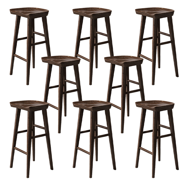Industrial Solid Wood Bar Stool Backless Counter Stool for Restaurant and Bristol