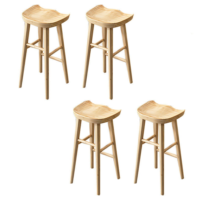 Industrial Solid Wood Bar Stool Backless Counter Stool for Restaurant and Bristol