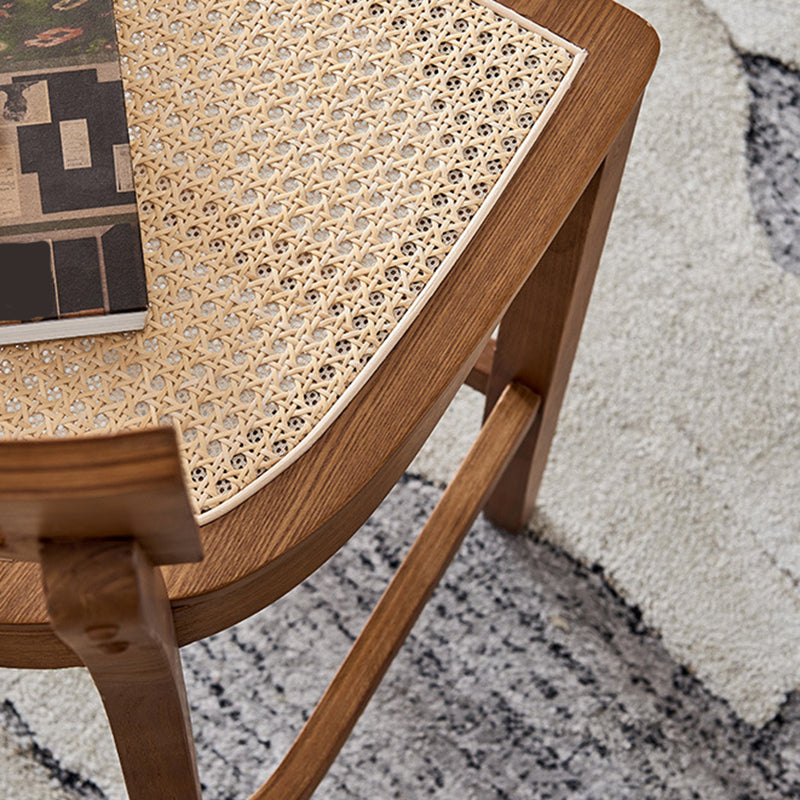 Solid Wood Living Room Barstool Contemporary Rattan Bar Stool