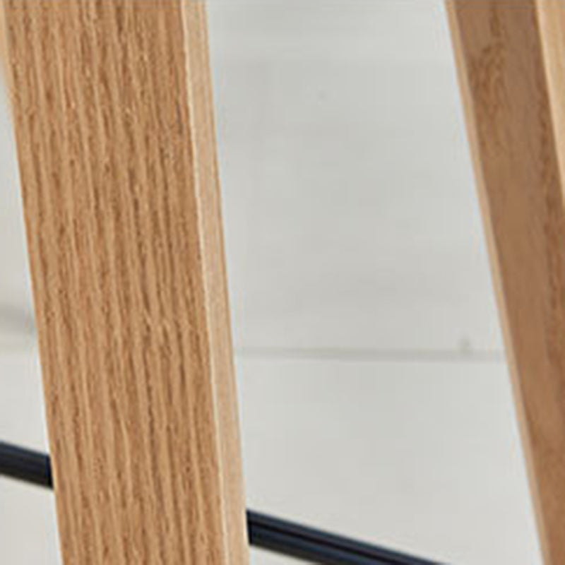 Scandinavian Solid Wood Legs Bar Stool Plastic Armless Bar Stool