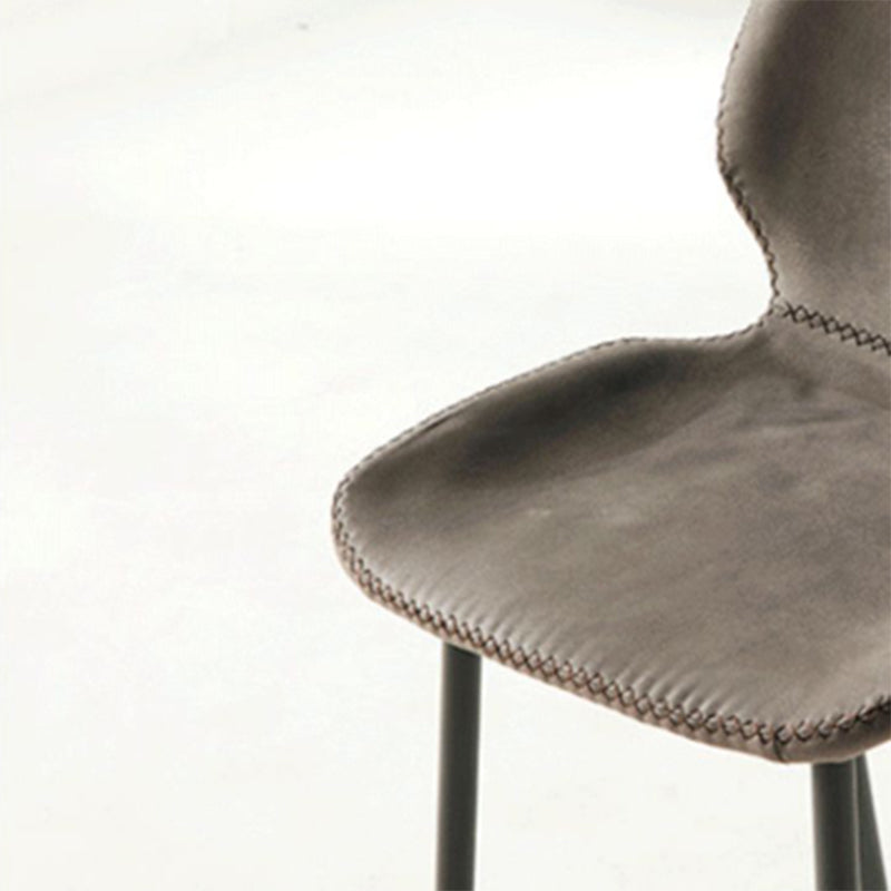 Contemporary PU Leather Bar Stool Low Back Upholstered Bar Stool