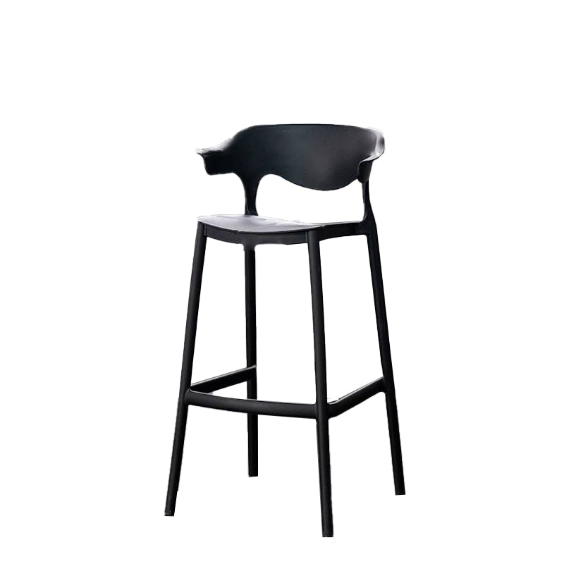 Industrial Stackable Bar Height Stool Plastic Low Back Bar Stool for Dining Room