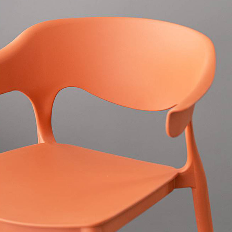 Industrial Stackable Bar Height Stool Plastic Low Back Bar Stool for Dining Room