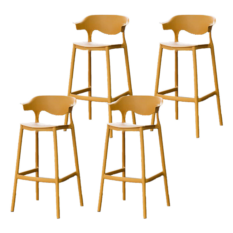 Industrial Stackable Bar Height Stool Plastic Low Back Bar Stool for Dining Room