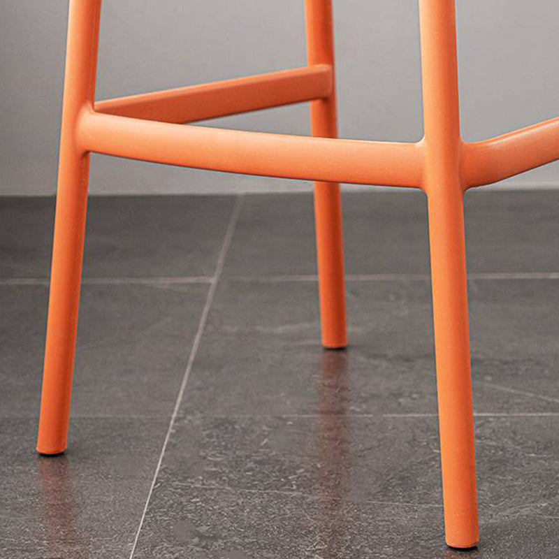 Industrial Stackable Bar Height Stool Plastic Low Back Bar Stool for Dining Room