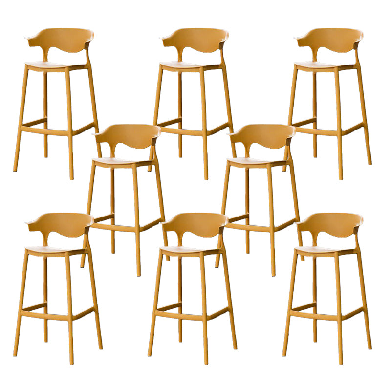 Industrial Stackable Bar Height Stool Plastic Low Back Bar Stool for Dining Room