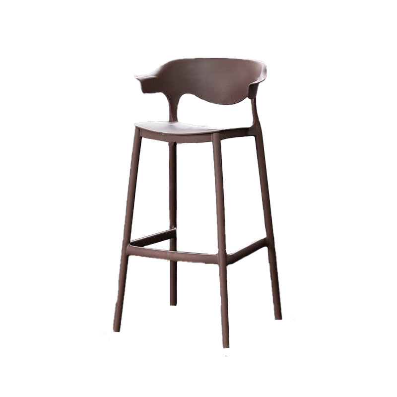 Industrial Stackable Bar Height Stool Plastic Low Back Bar Stool for Dining Room