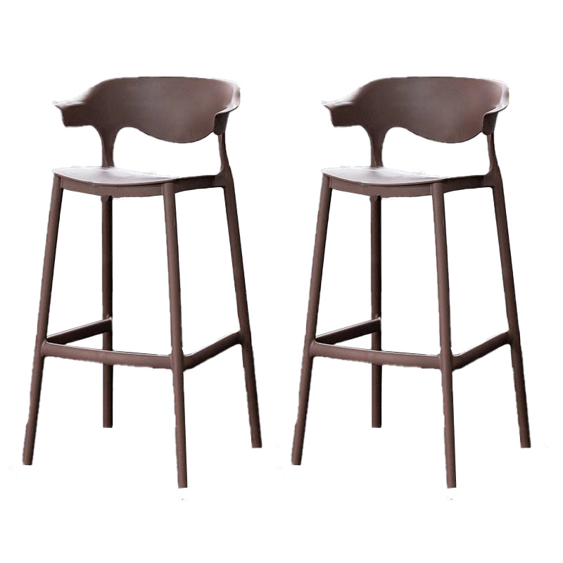 Industrial Stackable Bar Height Stool Plastic Low Back Bar Stool for Dining Room