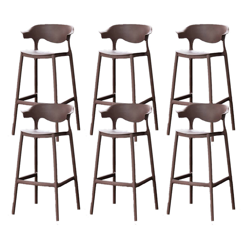 Industrial Stackable Bar Height Stool Plastic Low Back Bar Stool for Dining Room