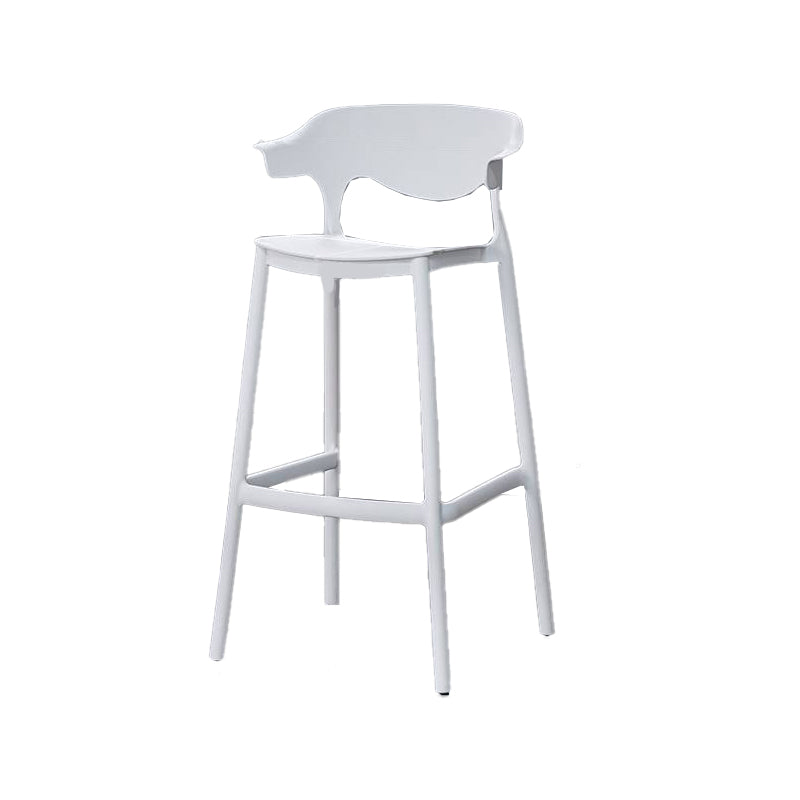 Industrial Stackable Bar Height Stool Plastic Low Back Bar Stool for Dining Room