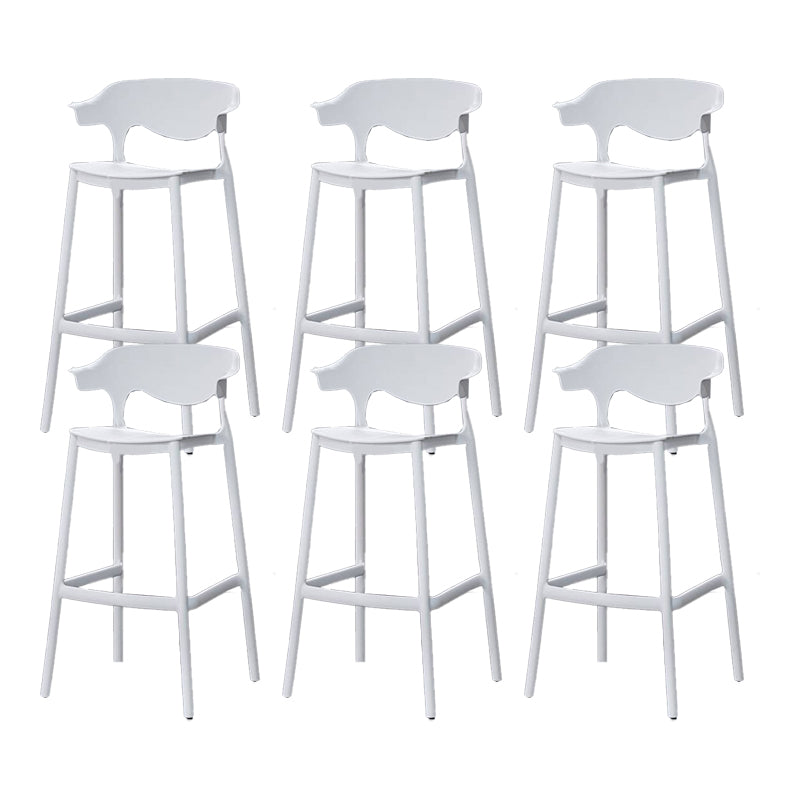 Industrial Stackable Bar Height Stool Plastic Low Back Bar Stool for Dining Room