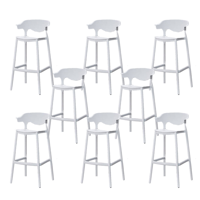 Industrial Stackable Bar Height Stool Plastic Low Back Bar Stool for Dining Room