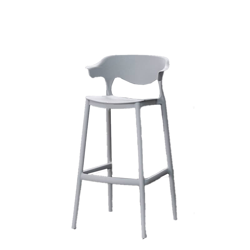 Industrial Stackable Bar Height Stool Plastic Low Back Bar Stool for Dining Room