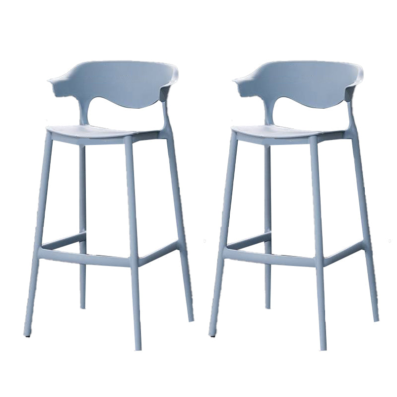 Industrial Stackable Bar Height Stool Plastic Low Back Bar Stool for Dining Room