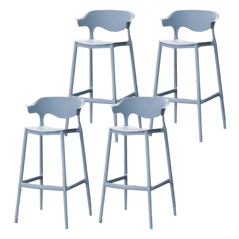 Industrial Stackable Bar Height Stool Plastic Low Back Bar Stool for Dining Room